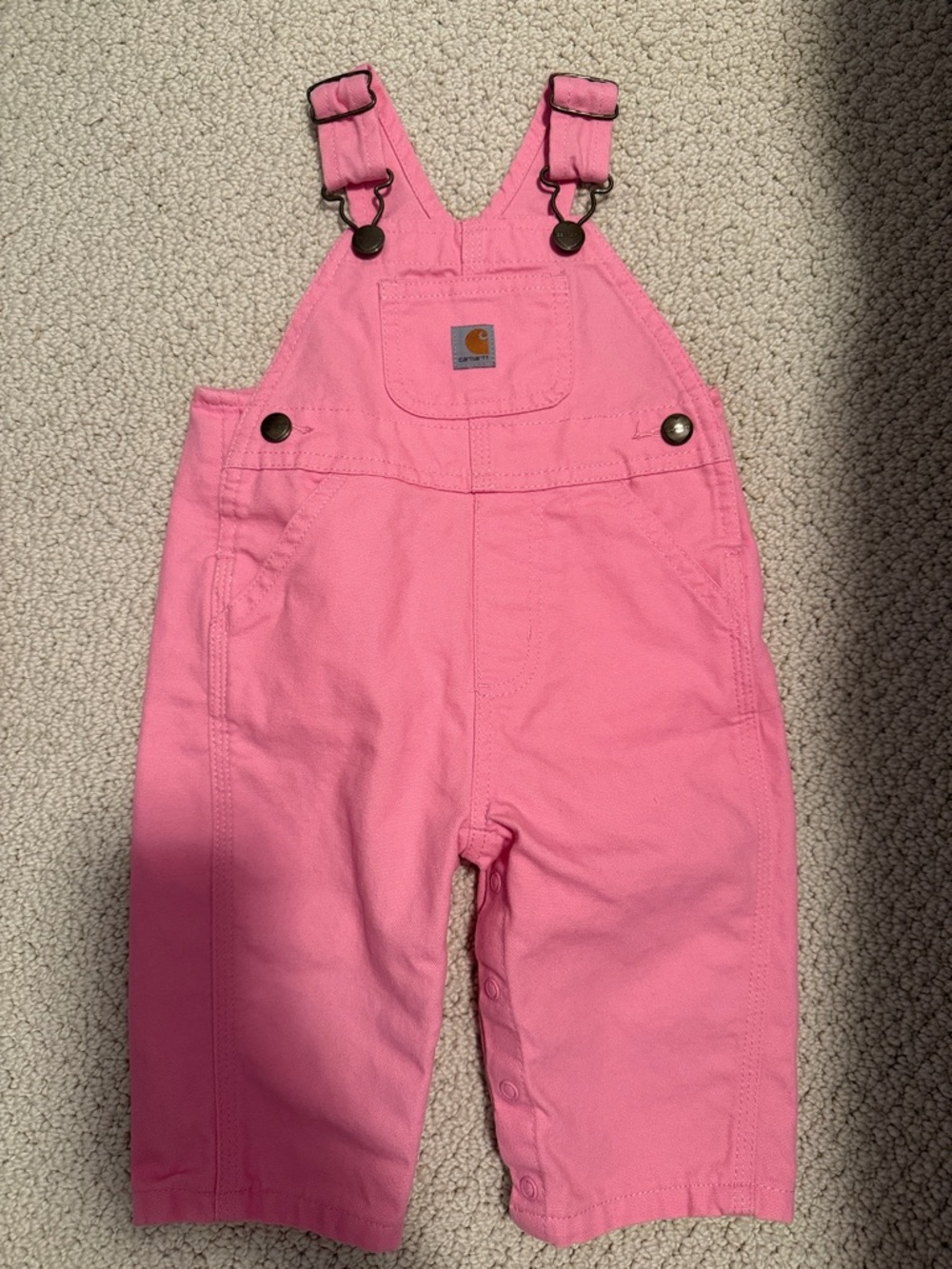 Carhartt Pink Toddler Overalls - Classic Bib Pants 6 months